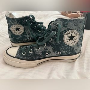 Converse Green Marble Hi-tops